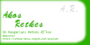 akos retkes business card